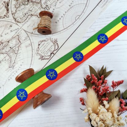 Picture of Ethiopia Flag Printed Ribbon