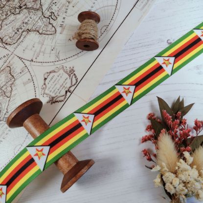 Picture of Zimbabwe Flag Printed Ribbon