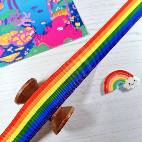 Picture of Rainbow Ribbon 25mm Wide