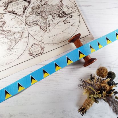Picture of Saint Lucia Flag Printed Ribbon