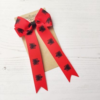 Picture of Albania Flag Handmade Bow