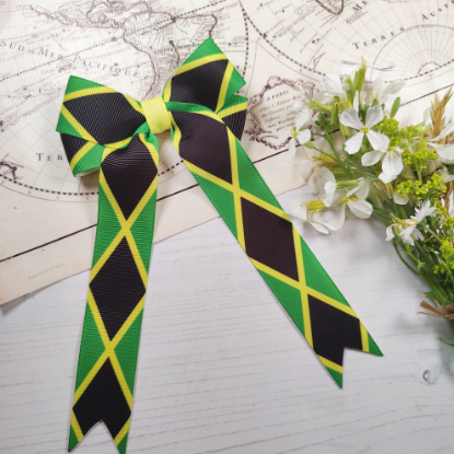 Picture of Jamaica Flag Handmade Bow