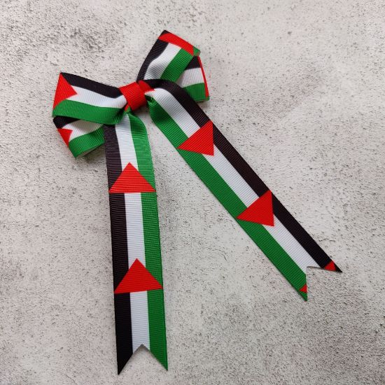 Picture of Palestine Flag Handmade Bow